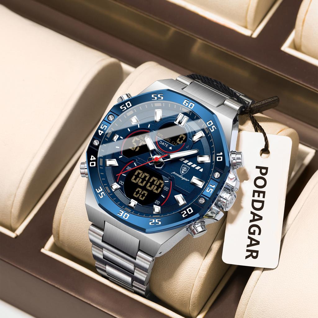 Top Brand Multifunctional Electronic Men's Watch Waterproof Luminous Electronic Wrist