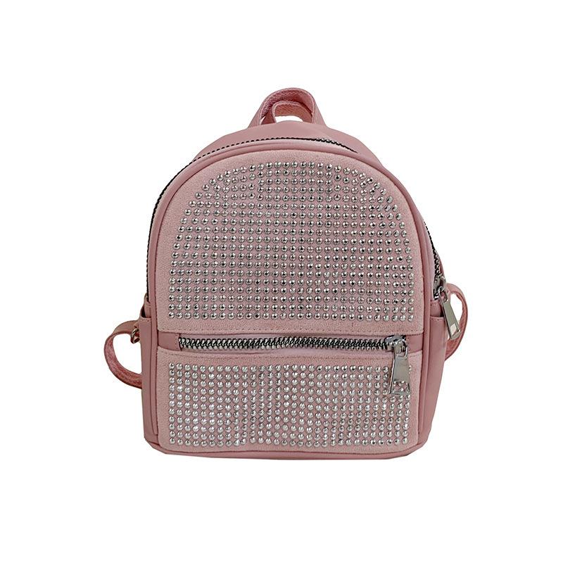Schoolbag New Women's Premium Light Backpack Foreign Style Going Out Bright Diamond Small Backpack Versatile Fashion Shoulder Bag
