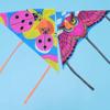 10 Pcs 60cm Brim Windproof Silk Kite Outdoor Flying Toys Funny Triangle Kite Without Cord for Children Park Garden Games Supplies (Random Style)