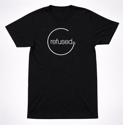 Refused Circle Logo Black T-Shirt Minimal Hardcore Punk Band Graphic Tee