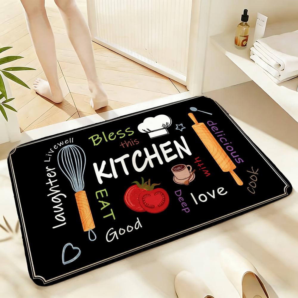 Soft Absorbent Non-Slip Rug Blessed Kitchen Floor Mat Home Decor Doormat Bedroom Floor Mat Shower Carpet