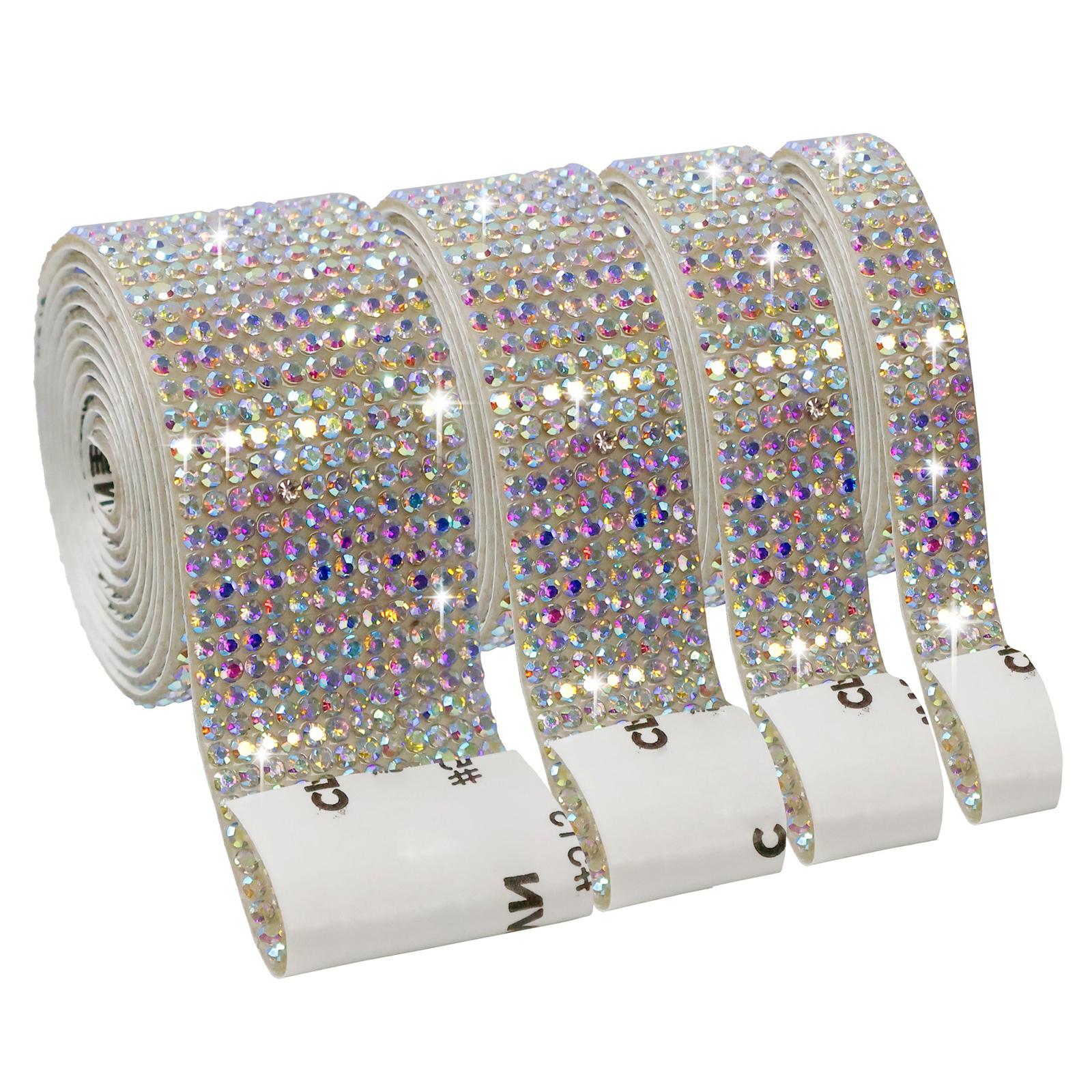 

Crystals Beads Ribbon Tape In 4/6/8/10 Row Ideal For Wedding Decorations