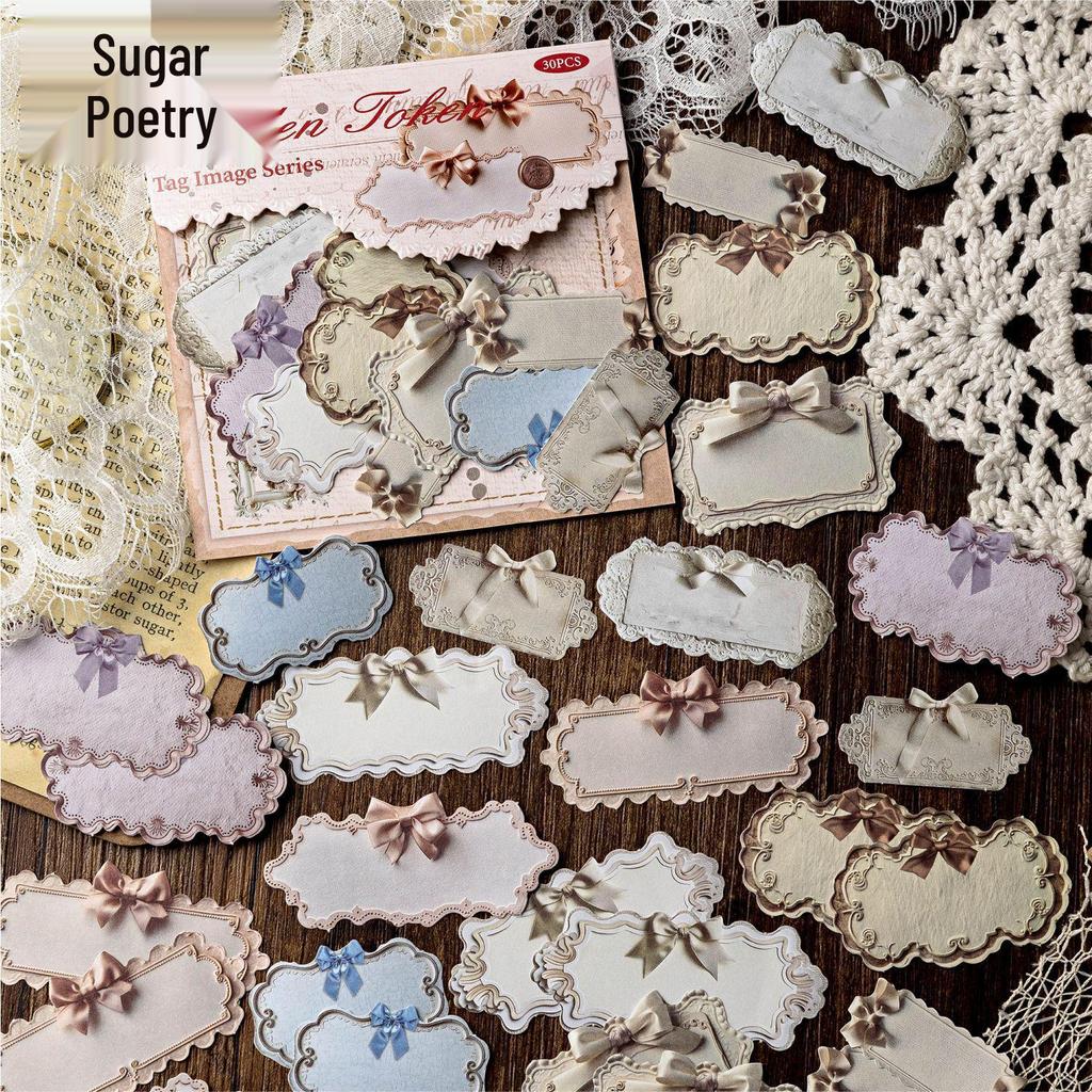 Retro Lace Sticker Pack: Decorative Labels for Bullet Journals & More