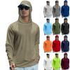 Men's Hooded Outdoor Hiking And Mountaineering Skin Jacket Fishing Suit Quick Drying Top