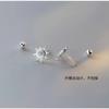 925 Silver Blue Zircon Sun Small Stud Earrings For Women Piercing Wedding Luxury Jewelry Jewellery Money 925
