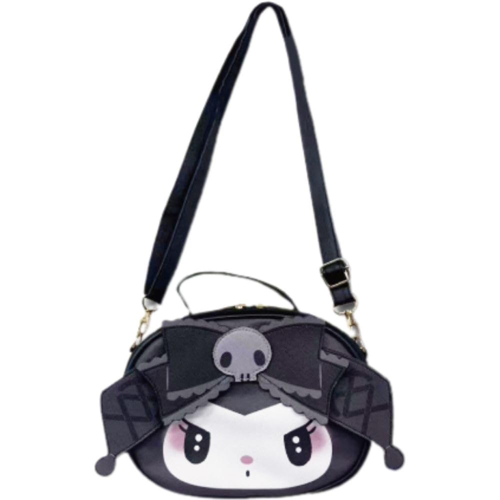 Hatayama Shoji Sanrio 2-Way Handbag, Mero Kuromi, Approx. H16.5 x W22 x D8cm, Product Number: 34203200