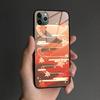 Kazuha leaf art Genshin Imapct silikonové sklo Kryt krytu telefonu pro iPhone SE 6 6s 7 8 Plus X XR XS 11 12 Mini Pro Max