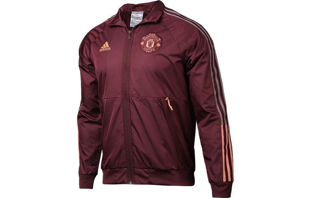 adidas Manchester United Jackets Men's Fuchsia Lapel Moderate Other FR3865