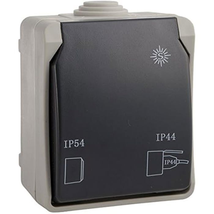 Prise double - SOLERA - EDM 3360 - Étanche IP44 - 250 V - Multicolore