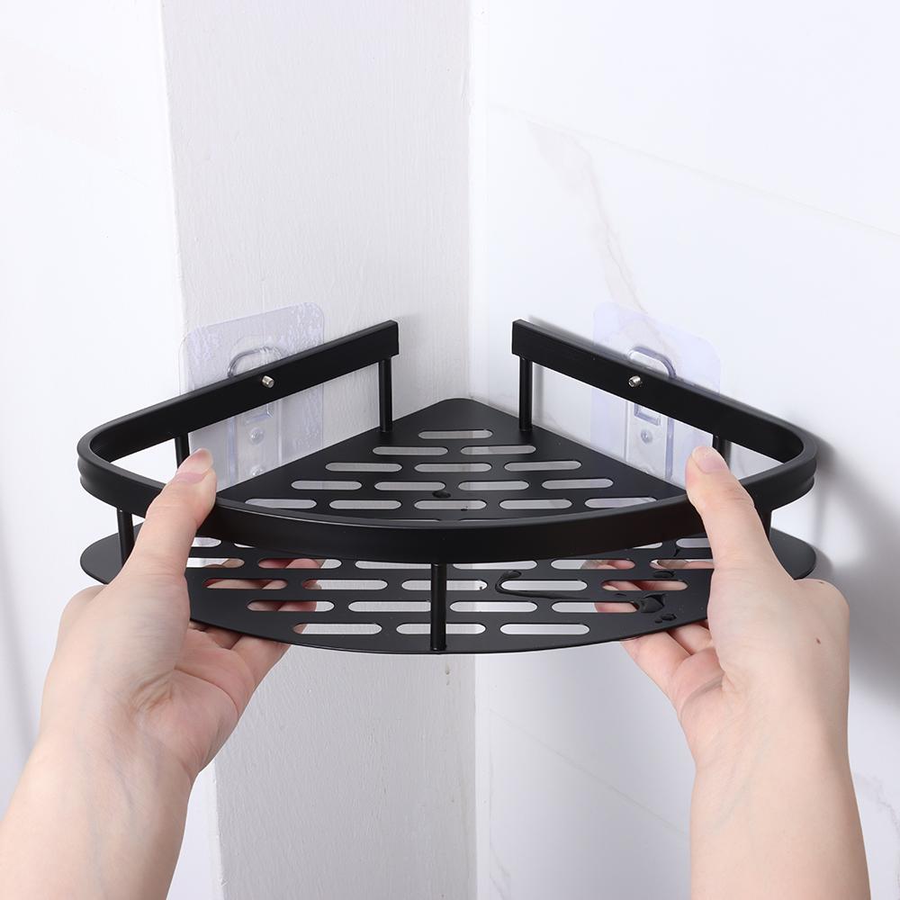 No Drill Bathroom Shelves Wall Mount Corner Shower Shelf Shampoo Storage Rack Holders  Kitchen