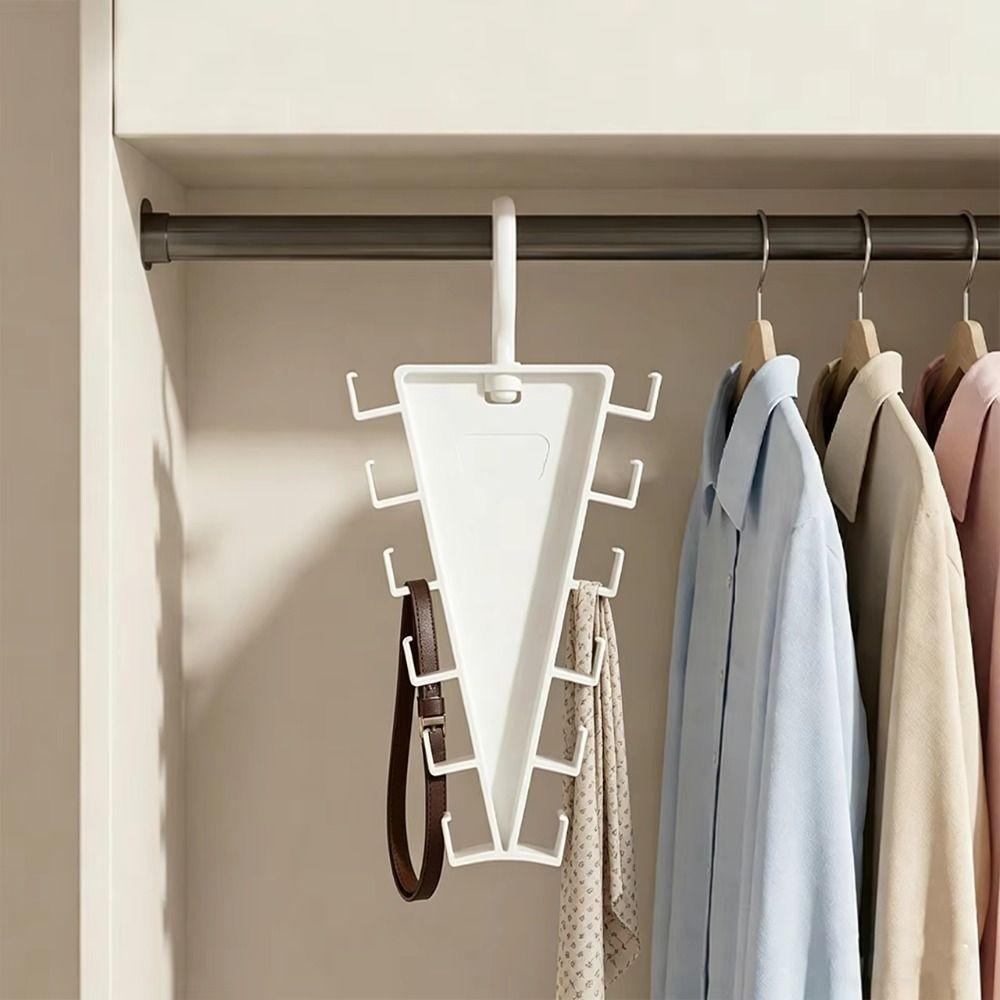Space Saving V Shaped Hanger Rotatable Hat Rack Portable Multi Hook Organizer