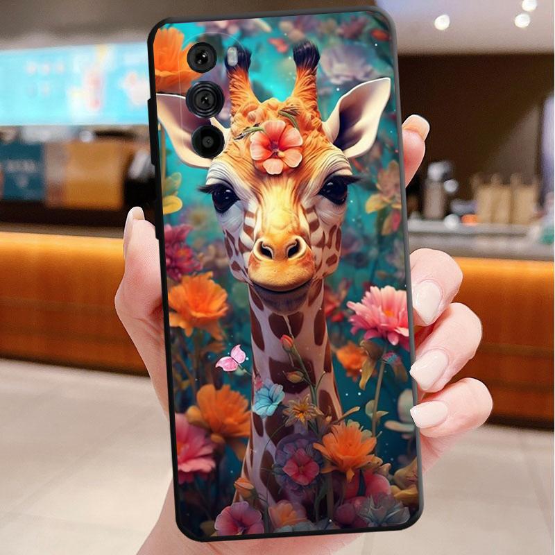 Telefoonhoesje Voor Motorola Edge 50 40 Pro 60 50 40 30 Ultra Neo Fusion Moto G85 G72 G53 G54 G84 G13 G32 Giraffe Anime