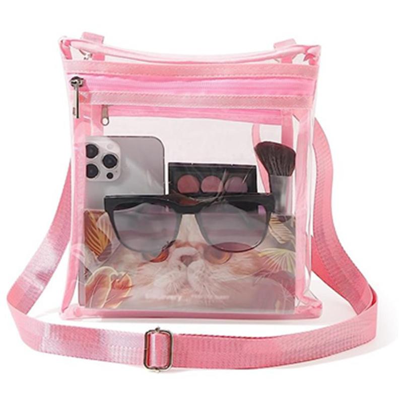 PVC Women's Bags Cosmetic Bag Portable Large Capacity Waterproof Travel Wash Bag Transparent Shoulder Crossbody Bag MIT