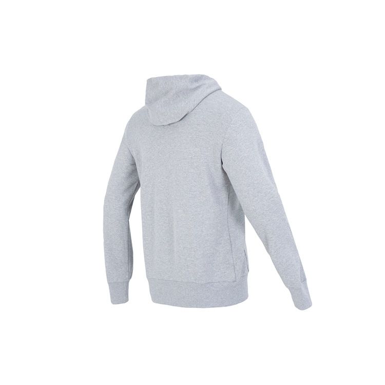 Adidas Letter Logo Print Drawstring Hoodie Men Sweatshirt Gray IC9364