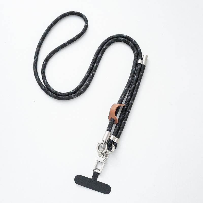 Adjustable Woven Crossbody Neck Phone Lanyard With Clip Pad