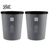 Portable Trash Bin 2PCS Garbage Can with Pressure Ring Design Waste Large Capacity Strong Load for Home Bedroom Bathroom Kitchen Durable