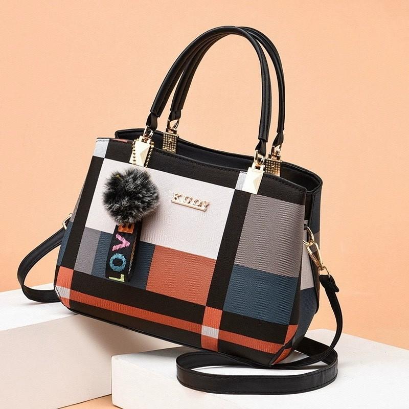 Fashionable Female Handbag With Large Capacity And Inner Zipper Pockets For Daily Carry