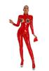 Shiny PVC Full-Body Corset Bodysuit with Zipper