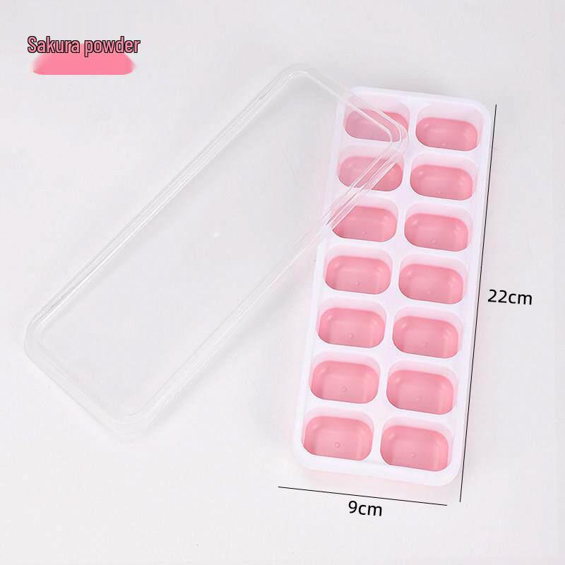Food Grade Silicone Ice Cube Tray with Lid - Homemade Ice Maker Storage Box for Refrigerator