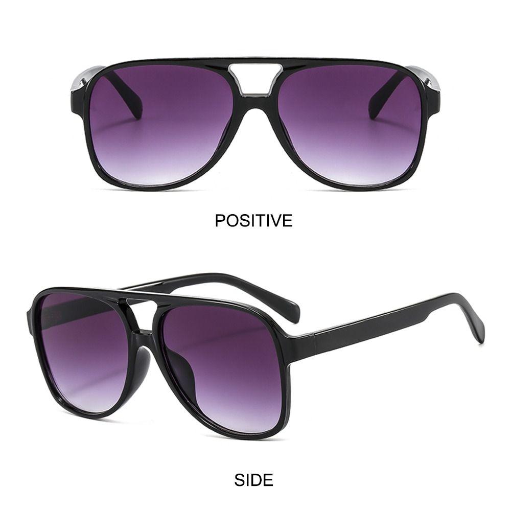 Trendige Oversized Pilot Sonnenbrille mit Doppelsteg UV400 Schutz Klassische Große Gläser 70er Sonnenbrille für Damen & Herren