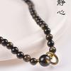Obsidian bracelet, gold obsidian bracelet, double-circle fortune beads, new Chinese style couple's bracelet for women and men, beaded bracelet, Qixi