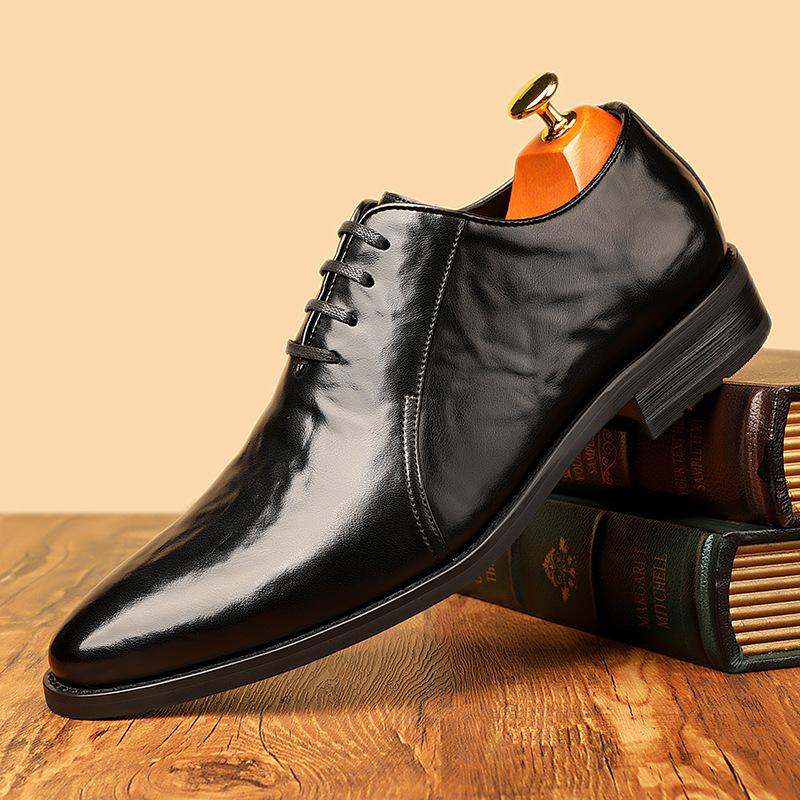 British Trend New Men's Brown Black Lace Up Oxford Shoes Male Luxury Designer Formal Wedding Prom Dress Homecoming Footwear