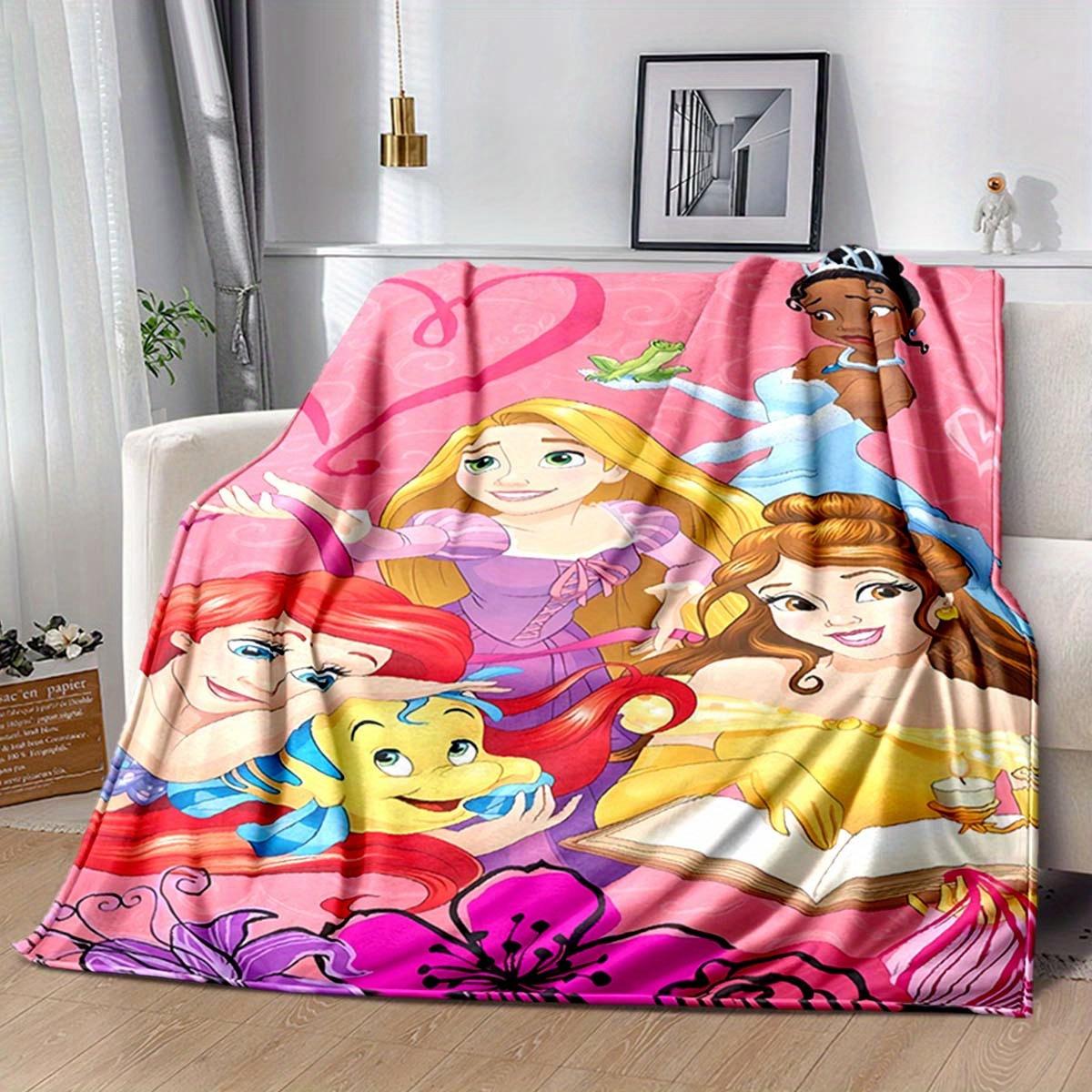 

1pc Beautiful Princess Printing for All Season, Cartoon, Office, Lunch Rest, Camping Talk, Car, Multifunctional Gift 130cmx150cm