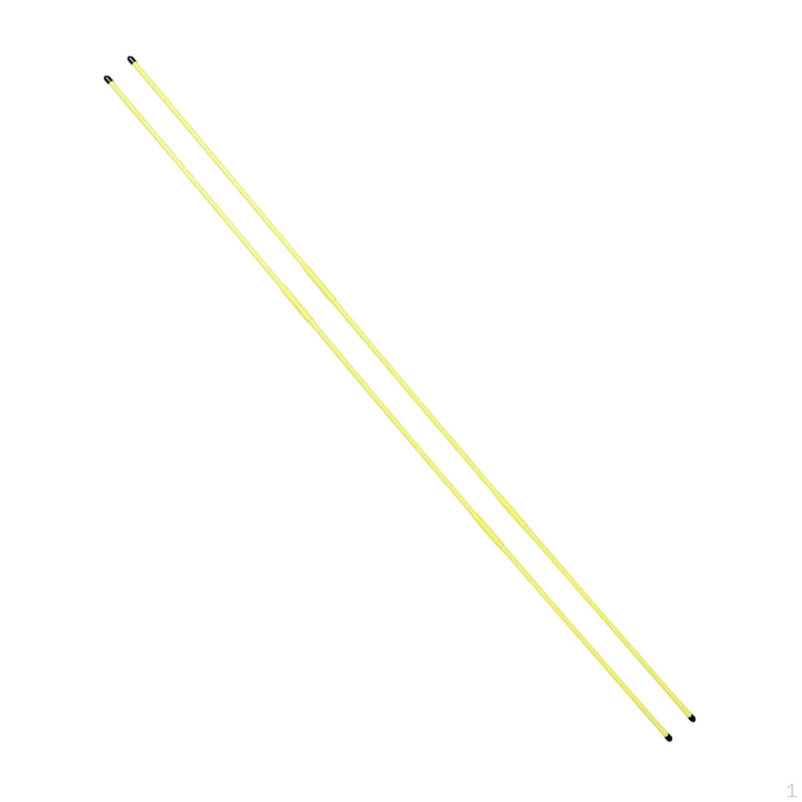 

2 Golf Alignment Rods with Direction Indicator, Practice for Aiming жёлтый