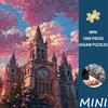 1000pcs Mini Puzzle Dreamy Pink Cloud Cathedral Adult Puzzle Fun Creative Stress Relief Brain Teaser Interactive Family Home Decor Handmade Gift Birth