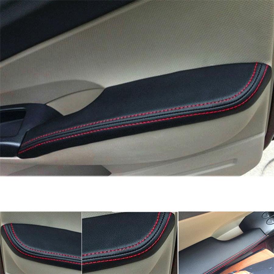 Pro Honda Civic 8. generace 2006 2007 2008 2009 2010 2011 2ks Panel loketní opěrky zadních dveří auta Kryt z mikrovláknové kůže Obložení