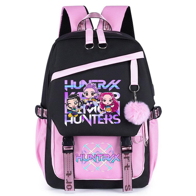 Kpop Dämonenjäger Rucksack für Junge Mädchen Schülerin Teenager Schultaschen Damen Herren Rucksack Kawaii Reise Rucksack Mochila Hohe Qualität Geschenk