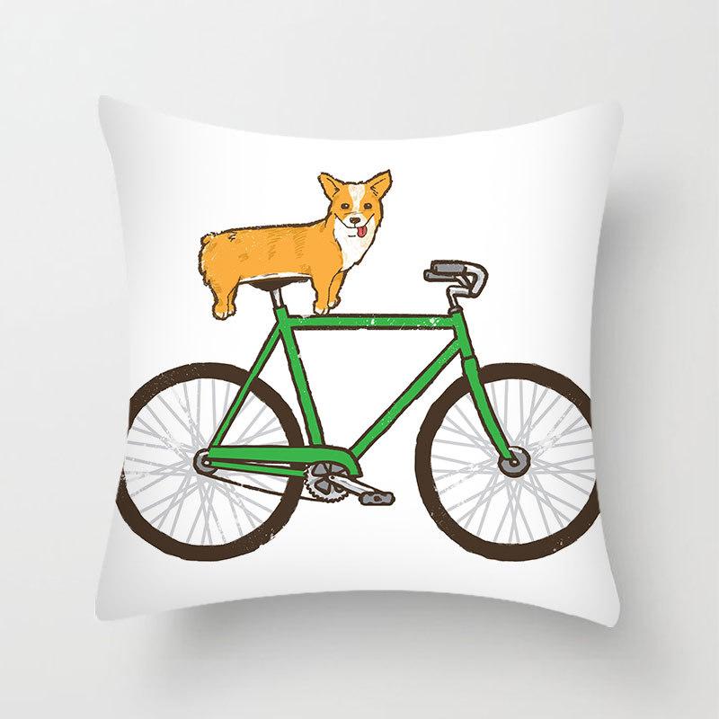 Modern Simple Cartoon Yellow Printed Pillowcase Bedroom Bedside Pillowcase Peach Skin Pillowcase