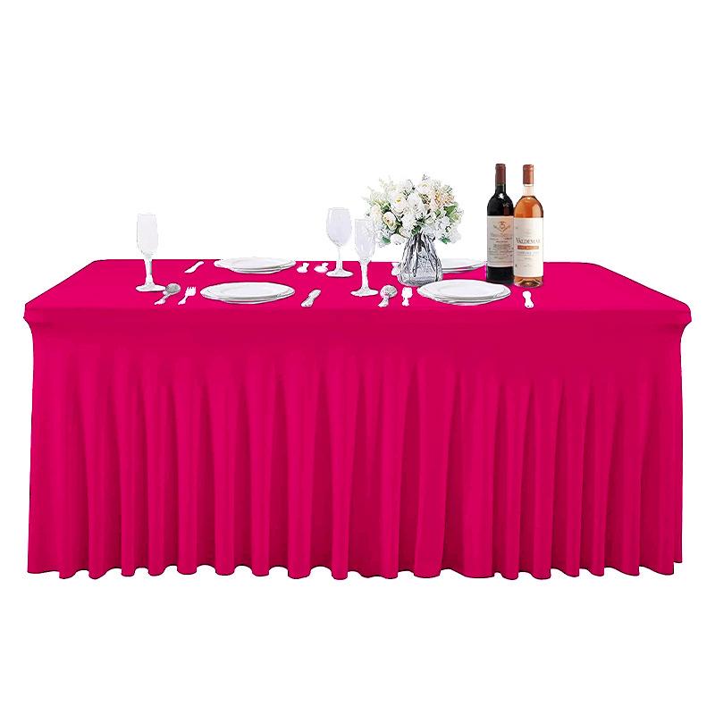 

Rectangular Solid Color Table Skirt Used for Decorating Banquets Birthdays Parties Meetings and Events with Elastic Tablecloths 122x60x76cm