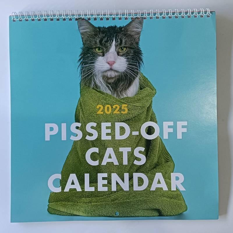 2025 Pissedoff Cats Calendar Paper Record Vacations Wallpaper Wall Calendar