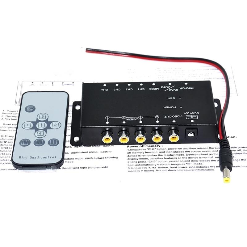 High Resolution 4 Channel Vehicle Video Splitter Camera Controller For All Around Monitoring And Safe Parking Assistance