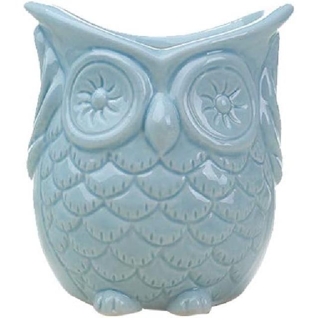 Happyyami Owl Design Ceramic Succulent Planter Pot for Home Office Decor Versatile Container for Cactus and Flowers Cute Animal Pot with Fine