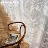1 PC NAPEARL European 10-20% Shading White Embroidered Sheer Curtain for Living Room Bedroom Home Decor
