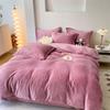 Winter Flannel Duvet Cover Solod Color Soft Warm Quilt Cover Cozy Thick Comforter Cover for Adults Children Queen King Bed Linen