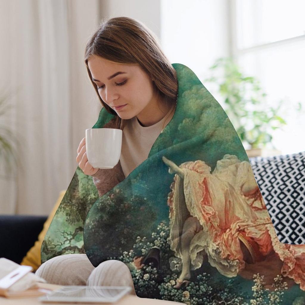 Jean-Honore Fragonard Huśtawka Koc do Rzucania Własny Vintage anime Miękkie Koce na Łóżko