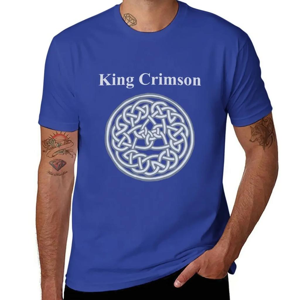 1982 King Crimson Vintage Discipline Album Promo T-Shirt quick-drying Short sleeve tee mens plain t shirts