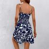 Women's Summer Ethnic Printed Sleeveless High Waist A Line Lace Up Dress