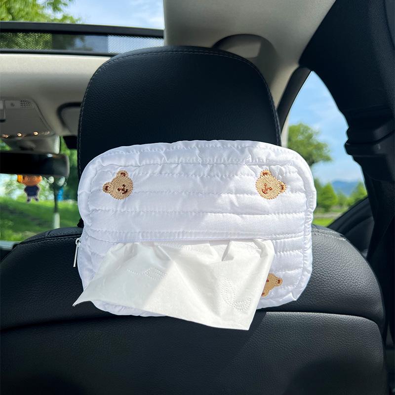 Creative Cartoon Car Plush Tissue Box - Hanging or Armrest Style