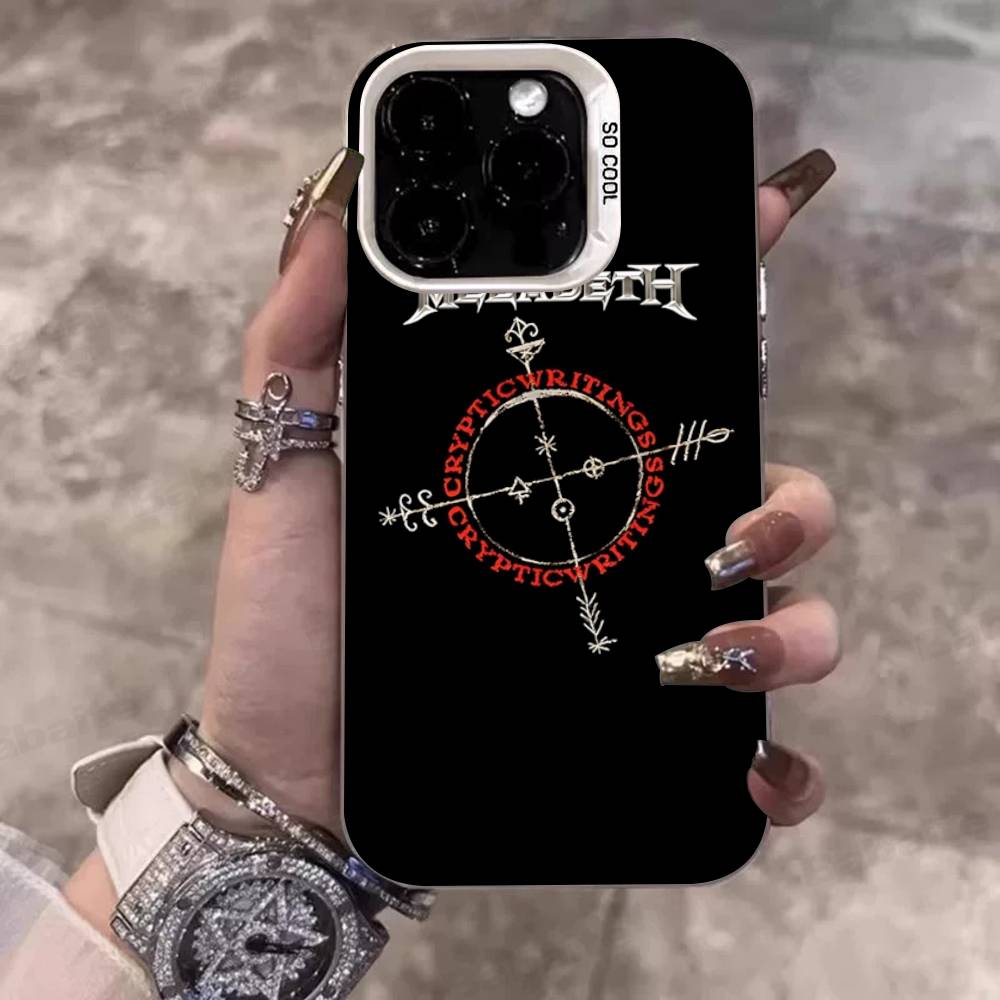 

1 шт. Чехол для телефона M-MegadethS Rock Metal Для IPhone 17 16 15 14 13 12 11 Plus Pro Max Pro Цвет Матовый Чехол iPhone 16 pro