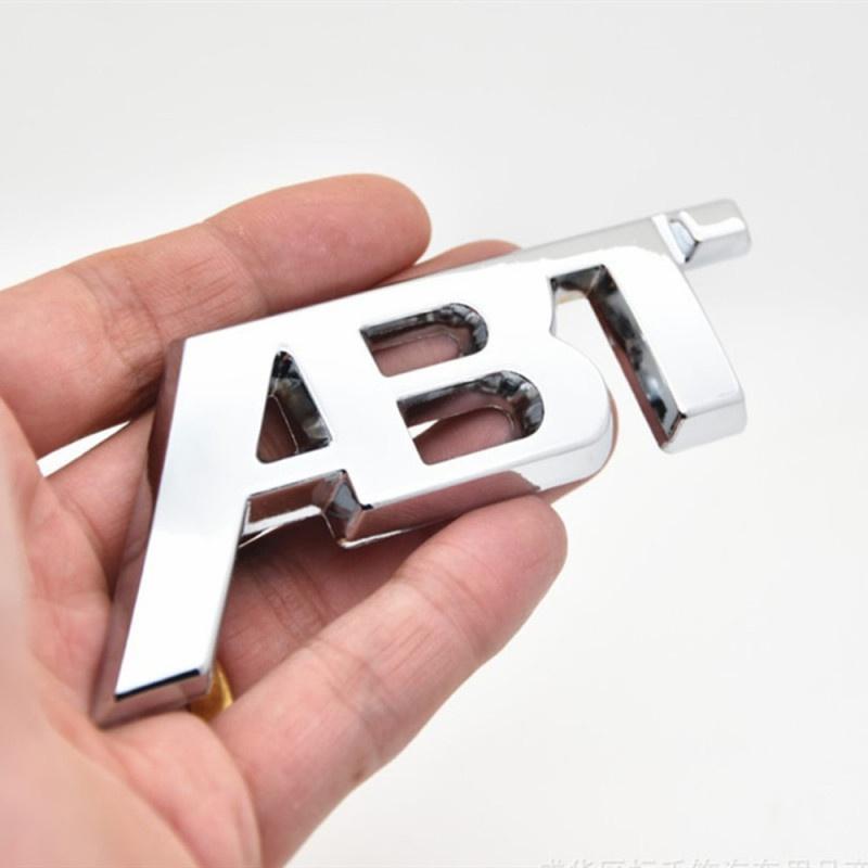 1Pcs ABT Logo 3D Adhesive Rear Side Body Car Badge Emblem Sticker Decal for A//udi V//W