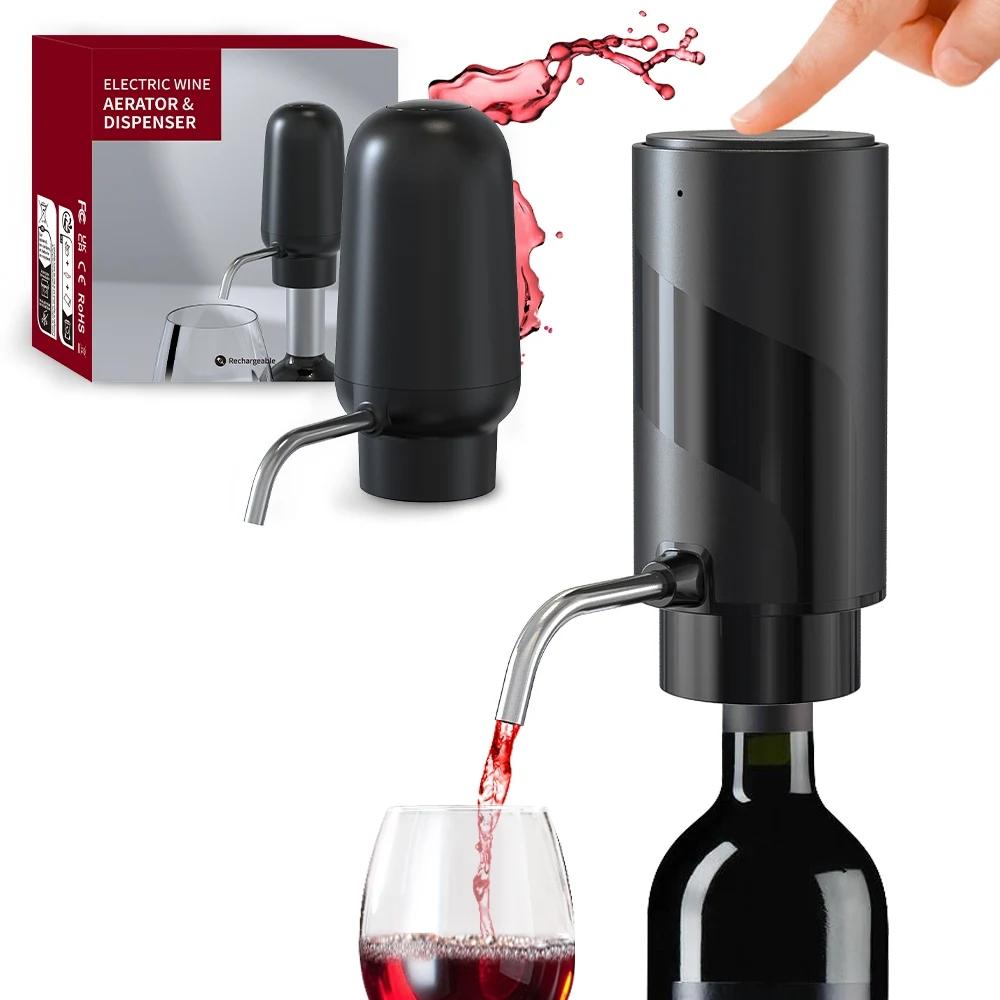 Automatischer Weinbelüfter-Spender, wiederaufladbarer elektrischer One-Touch-Weindekanter, Schnapsspender-Set, Bar-Party-Weinzubehör