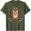 Cottagecore Floral Fox Aesthetic Graphic Tee for Unisex Casual Short Sleeve T-Shirt