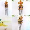 Creative Gift Wind Chimes Handcrafted 4 Tubes Wooden Metal Tube Wind Chimes Rustic Wooden  For Ideal Gift