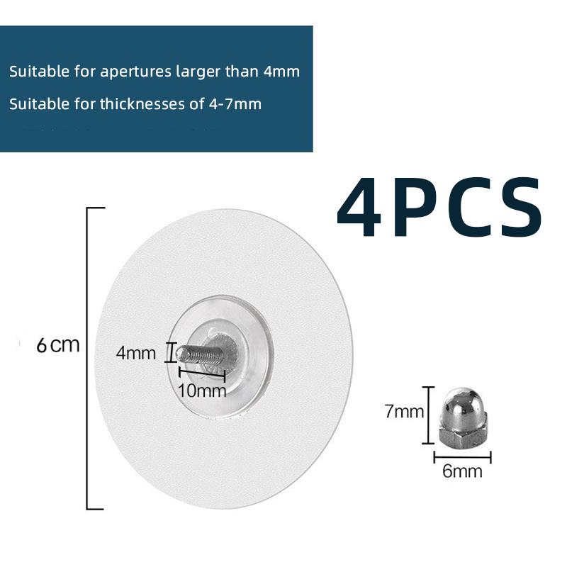 

4PCS Adhesive Wall Screws Hanging Nails Self Adhesive No Drilling Wall Hook for Photo Frame Wall Picture Posters Screw Wall Hook