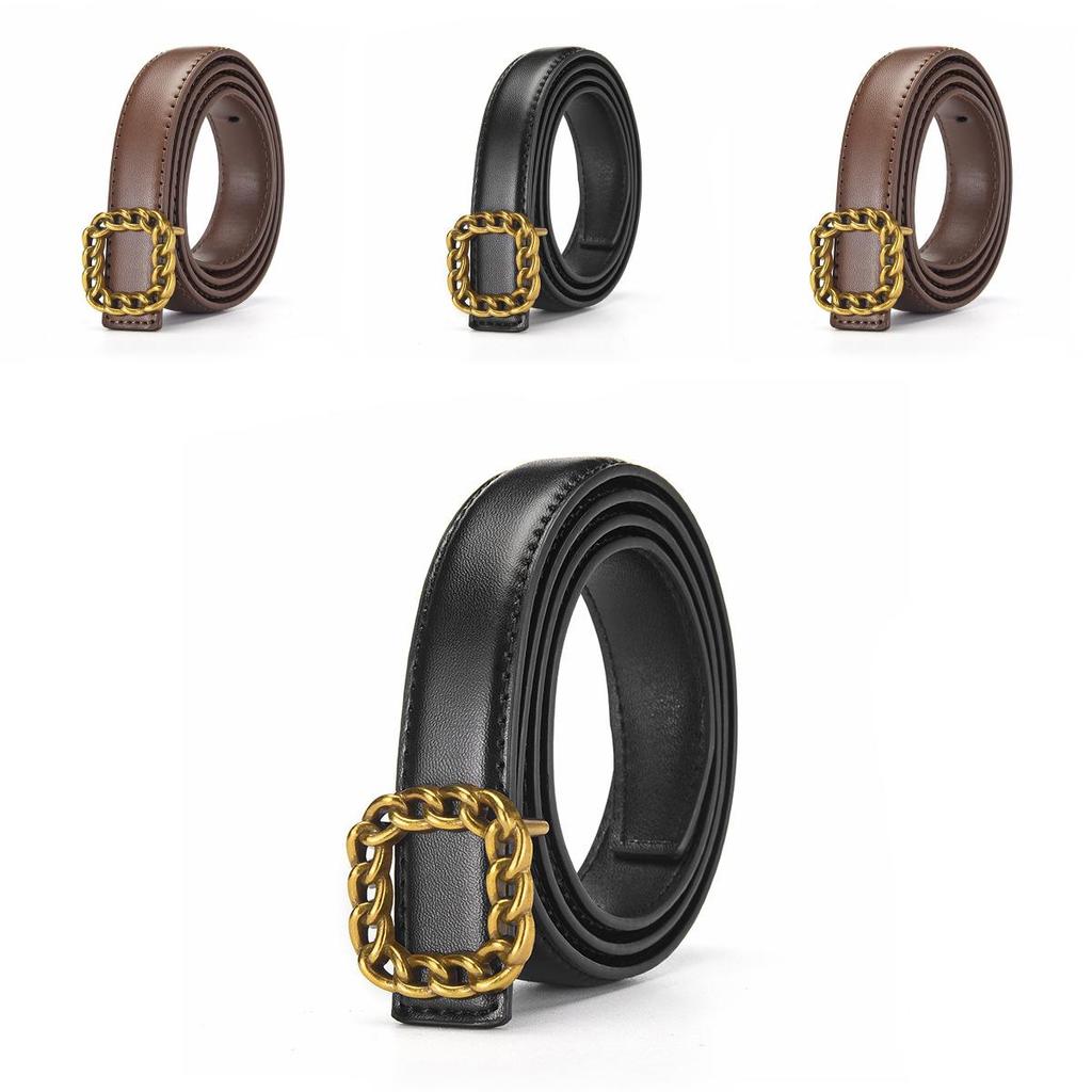 Stylish Womens Pu Leather Belt With Alloy Buckle For Casual And Office Wear