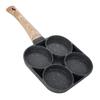 4-hole Egg Frying Pan Non-stick Pancake Pans Thickened Omelet Pan Steak Cooking Pan Hamburg Bread Pan Induction Cooker Gas Stove